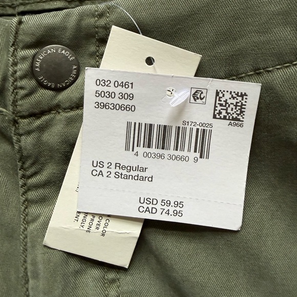 American Eagle Outfitters Olive Wide Leg Pants - Picture 4 of 5